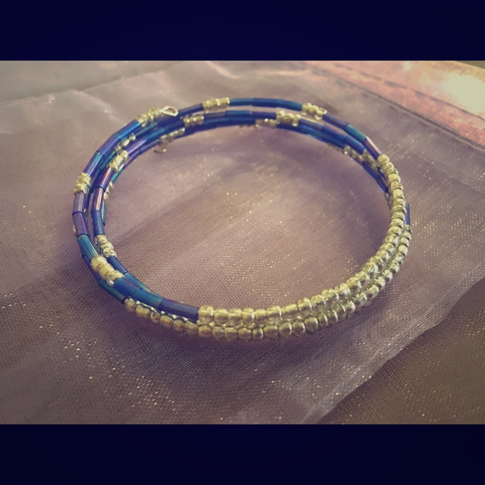 Handmade beaded wrap bracelet